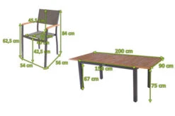 VILLANA Esstischgarnitur, Anthrazit/grau, Alu/ FSC-Akazienholz, Ausziehtisch 150/200 Cm, 4 Stapelstühle -Gartenblick Geschaft 23909 05.jpg
