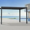 OUTFLEXX Pergola, Anthrazit Matt, Aluminium, 400x300x248 Cm, Kurbelbar -Gartenblick Geschaft 24141 02.jpg