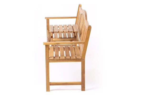 VILLANA Gartenbank, Teakoptik, Akazienholz, 152 X 59 X 86 Cm, 2-3 Personen, Klapptisch-Funktion 4 VILLANA Gartenbank, Teakoptik, Akazienholz, 152 X 59 X 86 Cm, 2-3 Personen, Klapptisch-Funktion - Image 2