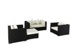 OUTFLEXX Loungemöbel-Set, 5 Personen, Schwarz, Polyrattan, Wasserfeste Kissenbox -Gartenblick Geschaft 2 1299 BOX A.jpg