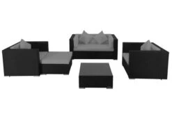 OUTFLEXX Loungemöbel-Set, 5 Personen, Schwarz, Polyrattan, Inkl. Kaffeetisch, Wasserfeste Kissenbox -Gartenblick Geschaft 2 1299 BOX B.jpg