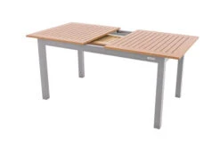 DOPPLER Expert Esstisch, Silber/Holzoptik, Aluminium, 150-210x90 Cm, Ausziehbar -Gartenblick Geschaft 2 20899.jpg