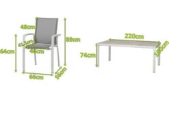 SIENA GARDEN Velia / Silva Dining Set, Weiß/washed Grey, Alu/Ranotex/Keramik, 8 Sessel, Tisch 220 X 100 Cm -Gartenblick Geschaft 2 21494.jpg