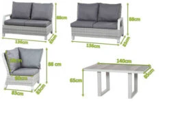 SIENA GARDEN Corido Loungeset, Ice Grey, Alu / Gardino®-Geflecht, 5 Personen, Loungetisch 140x85cm -Gartenblick Geschaft 2 21507.jpg