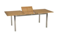 STERN Cardiff Esstischgarnitur, Silber, Edelstahl/Textilen/FSC-Teakholz/Alu, 162/220 X 90 Cm, 6 Stapelsessel, Butterfly-Auszug -Gartenblick Geschaft 2 22469.jpg