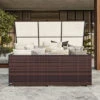 OUTFLEXX Kissenbox, Braun Marmoriert, Polyrattan, 204x94x75cm