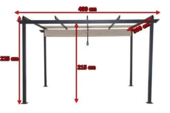 LECO Pergola, Aluminium / Textil, 400x300x225cm -Gartenblick Geschaft 3 10461.jpg