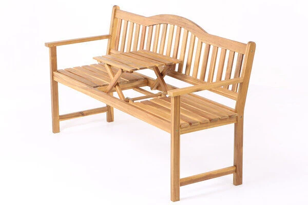 VILLANA Gartenbank, Teakoptik, Akazienholz, 152 X 59 X 86 Cm, 2-3 Personen, Klapptisch-Funktion 5 VILLANA Gartenbank, Teakoptik, Akazienholz, 152 X 59 X 86 Cm, 2-3 Personen, Klapptisch-Funktion - Image 3