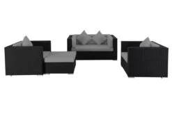 OUTFLEXX Loungemöbel-Set, 5 Personen, Schwarz, Polyrattan, Wasserfeste Kissenbox -Gartenblick Geschaft 3 1299 BOX A.jpg