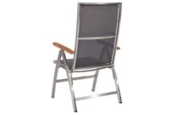 STERN Cardiff Esstischgruppe, Silber/silbergrau, Edelstahl/FSC-Teak, Tisch 200/300 X 100 Cm, 6 Multipositionssessel -Gartenblick Geschaft 3 19741.jpg