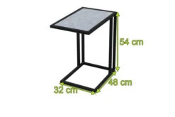 OUTFLEXX Beistelltisch, Schwarz, Aluminium, 32 X 48 X 54 Cm, Perfekt Für Lounges, Keramiktischplatte -Gartenblick Geschaft 3 20797.jpg