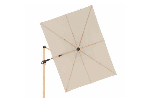 DOPPLER Alu Wood Pendelschirm, Natur, Alu/Polyester, 300x220 Cm, Mit Kurbel, Holzoptik 6 DOPPLER Alu Wood Pendelschirm, Natur, Alu/Polyester, 300x220 Cm, Mit Kurbel, Holzoptik - Image 4