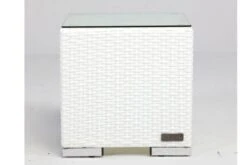 OUTFLEXX Beistelltisch, Weiß, Polyrattan, 40x40x40 Cm, Inkl. Glasplatte 9 OUTFLEXX Beistelltisch, Weiß, Polyrattan, 40x40x40 Cm, Inkl. Glasplatte -Gartenblick Geschaft 3 2511 10.jpg