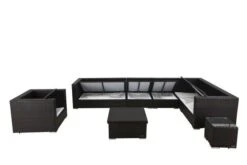 OUTFLEXX Loungemöbel-Set, Braun, Polyrattan, Für 8 Personen, Inkl. Loungetisch, Wasserfeste Kissenbox -Gartenblick Geschaft 4 1301 BOX D.jpg