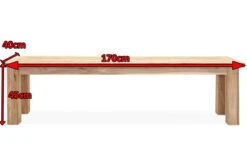 OUTFLEXX Sitzbank, Natur, Recyceltes SLVK-Teakholz, 170 X 40 X 45 Cm -Gartenblick Geschaft 4 13424 3.jpg