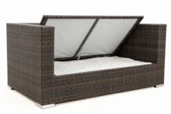 OUTFLEXX 2-Sitzer Sofa, Braun Marmoriert, Polyrattan, 152 X 85 X 70 Cm, Wasserfeste Kissenbox -Gartenblick Geschaft 4 15734 2 BOX.jpg