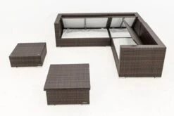 OUTFLEXX Loungemöbel-Set, Braun Marmoriert, 6 Pers, Polyrattan, Wasserfeste Kissenbox, Inkl. Loungetisch 15 OUTFLEXX Loungemöbel-Set, Braun Marmoriert, 6 Pers, Polyrattan, Wasserfeste Kissenbox, Inkl. Loungetisch -Gartenblick Geschaft 4 16069 BOX D.jpg