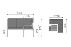 KETTLER Ocean Dining-Lounge, Anthrazit/grau, 223 X 200 Cm, Inkl. Kissen, 0320831-7100 -Gartenblick Geschaft 4 18161.jpg