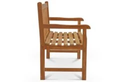 OUTFLEXX Ontario 3-Sitzer Gartenbank, Natur, Teakholz, 150x62x92cm, Fein Geschliffen 10 OUTFLEXX Ontario 3-Sitzer Gartenbank, Natur, Teakholz, 150x62x92cm, Fein Geschliffen -Gartenblick Geschaft 4 18309.jpg