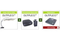 OUTFLEXX Luxus Ampelschirm, Anthrazit/creme, Edelstahl/Aluminium, 350x350cm, Inkl. Schirmständer Und Schutzhülle -Gartenblick Geschaft 4 18351.jpg