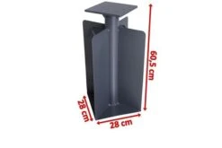 OUTFLEXX Bodenanker XL Für Ampelschirme, Anthrazit, Pulverbesch. Stahl, 28x28x60,5, Zum Einbetonieren -Gartenblick Geschaft 4 18356.jpg