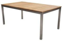 STERN Cardiff Esstischgruppe, Silber/silbergrau, Edelstahl/FSC-Teak, Tisch 200/300 X 100 Cm, 6 Multipositionssessel -Gartenblick Geschaft 4 19741.jpg