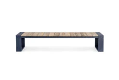 OUTFLEXX Kona Bank, Dark Grey/natur, Alu/recycled FSC®-Teak, 240x40x45cm, Rustikal Gebürstet, U-Gestell -Gartenblick Geschaft 4 20327.jpg