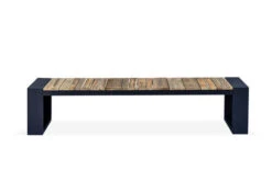 OUTFLEXX Kona Bank, Dark Grey/natur, Alu/recycled FSC®-Teak, 200x40x45cm, Rustikal Gebürstet, U-Gestell -Gartenblick Geschaft 4 20329.jpg