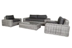 OUTFLEXX Loungemöbel, White Faded Grey, Polyrattan, 4 Personen, Inkl. Tisch 70 X 130 Cm Und Polster Aus Olefin In Anthrazit -Gartenblick Geschaft 4 20789.jpg