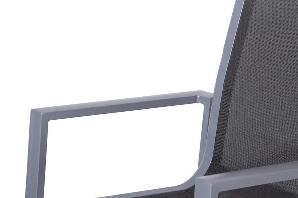 OUTFLEXX Stapelsessel, Silber/grau, Alu/Textilene, 65x60x94cm 6 OUTFLEXX Stapelsessel, Silber/grau, Alu/Textilene, 65x60x94cm - Image 4