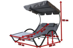 OUTFLEXX Doppelliege, Anthrazit, Polyester/Stahl Pulverbeschichtet, 205x138x34cm, Inkl. Nackenkissen, Rollbar -Gartenblick Geschaft 5 16102.jpg