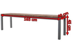 VILLANA Bank, Alu Pulverbeschichtet / FSC Akazienholz, 3 Personen, 165 X 40 X 45 Cm -Gartenblick Geschaft 5 18381.jpg