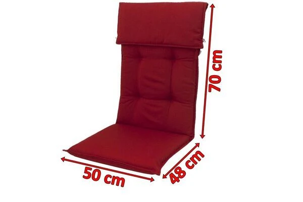 DOPPLER Stuhlauflage Hochlehner, Bordeaux, Dralon, 120x50x7cm, Mit DuPont Teflon Markenimprägnierung 7 DOPPLER Stuhlauflage Hochlehner, Bordeaux, Dralon, 120x50x7cm, Mit DuPont Teflon Markenimprägnierung - Image 5