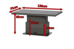 SIENA GARDEN Porto Lifttisch, Grau, Alu / Gardino®-Geflecht, 130 X 75 X 40/52/65 Cm, Höhenverstellbar, Spraystone Platte -Gartenblick Geschaft 5 18644.jpg
