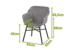 HARTMAN Delphine Armlehnensessel, Schwarz/weiß, Alu/Kunststoff -Gartenblick Geschaft 5 18696.jpg