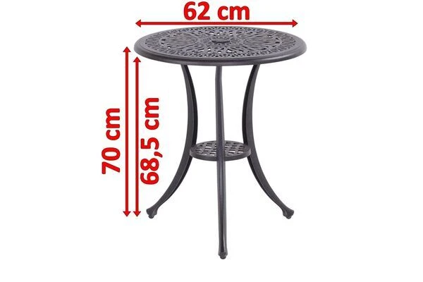 HARTMAN Amalfi Bistrotisch, Bronze, Alu-Guss, Ø62cm 7 HARTMAN Amalfi Bistrotisch, Bronze, Alu-Guss, Ø62cm - Image 5