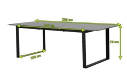 OUTFLEXX Alexander Ausziehtisch, Mattgrau, Alu, 206/266x100x74 Cm, Ausziehbare Tischplatte -Gartenblick Geschaft 5 20121.jpg