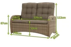 Ploß Rabida Comfort Dining / Lounge 2-Sitzer Sofa, Champagner-meliert, Polyrattan, 148x85x112 Cm, Verstellbar 25 Ploß Rabida Comfort Dining / Lounge 2-Sitzer Sofa, Champagner-meliert, Polyrattan, 148x85x112 Cm, Verstellbar -Gartenblick Geschaft 5 20163.jpg