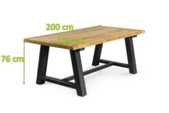 OUTFLEXX Belanda Esstisch, Dark Grey/natur, Alu/recycled FSC®-Teak, 200x100x76cm, Rustikal Gebürstet, A-Gestell -Gartenblick Geschaft 5 20321.jpg