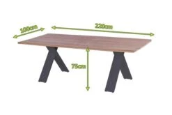 HARTMAN Xanadu Esstisch, Xerix, Alu / Teakholz, 220 X 100 Cm, X-Gestell -Gartenblick Geschaft 5 20405.jpg