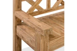 OUTFLEXX Gartenbank, Natur, Recyceltes FSC®-Teakholz, 160x73cm, Mit Rücken- Und Armlehnen, Rustikal Gebürstet -Gartenblick Geschaft 6 15859.jpg