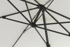 OUTFLEXX Ampelschirm, Creme, Pulverbesch. Aluminium, 300x300 Cm, Inkl. Plattenständer, Twist-Funktion -Gartenblick Geschaft 6 16108.jpg