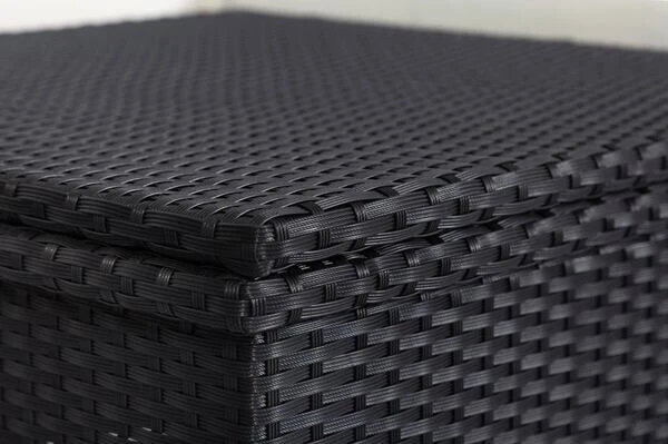 OUTFLEXX Loungemöbel-Set, Schwarz, Polyrattan, 6 Personen, Wasserfeste Kissenbox, Inkl. Loungetisch 8 OUTFLEXX Loungemöbel-Set, Schwarz, Polyrattan, 6 Personen, Wasserfeste Kissenbox, Inkl. Loungetisch - Image 6