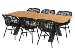 HARTMAN Xanadu Esstisch, Xerix, Alu / Teakholz, 220 X 100 Cm, X-Gestell -Gartenblick Geschaft 6 20405.jpg