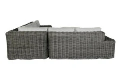 OUTFLEXX Ecklounge, Two Tone Grey, Polyrattan, 6 Personen, Inkl. Tisch/Hocker 90 X 90 Cm Und Polster In Grau -Gartenblick Geschaft 6 20907.jpg