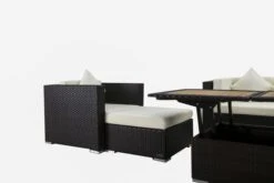 OUTFLEXX Lounge-Set, 5 Personen, Braun, Polyrattan, Inkl. Loungetisch, Wasserfeste Kissenbox 15 OUTFLEXX Lounge-Set, 5 Personen, Braun, Polyrattan, Inkl. Loungetisch, Wasserfeste Kissenbox -Gartenblick Geschaft 7 1298 BOX D.jpg