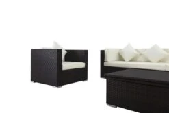 OUTFLEXX Loungemöbel-Set, Braun, Polyrattan, Für 8 Personen, Inkl. Loungetisch, Wasserfeste Kissenbox -Gartenblick Geschaft 7 1301 BOX D.jpg