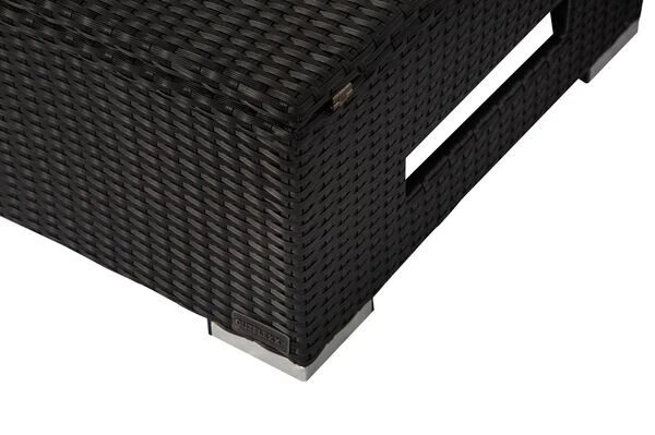 OUTFLEXX Loungemöbel-Set, Schwarz, Polyrattan, 6 Personen, Wasserfeste Kissenbox, Inkl. Loungetisch 9 OUTFLEXX Loungemöbel-Set, Schwarz, Polyrattan, 6 Personen, Wasserfeste Kissenbox, Inkl. Loungetisch - Image 7