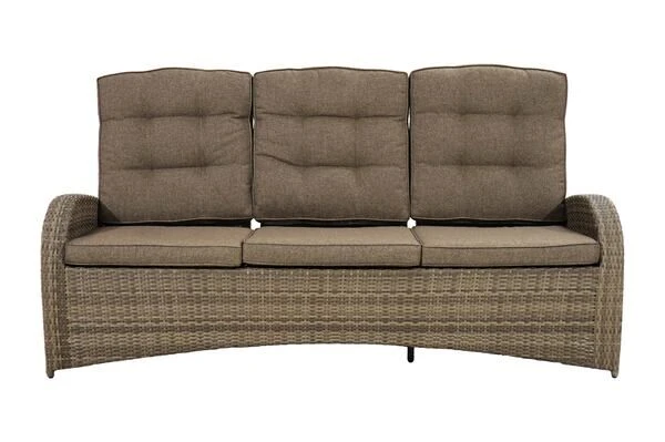 Ploß Rabida Comfort Dining / Lounge 3-Sitzer Sofa, Champagner-meliert, Polyrattan, 210x85x112 Cm, Verstellbar 9 Ploß Rabida Comfort Dining / Lounge 3-Sitzer Sofa, Champagner-meliert, Polyrattan, 210x85x112 Cm, Verstellbar - Image 7