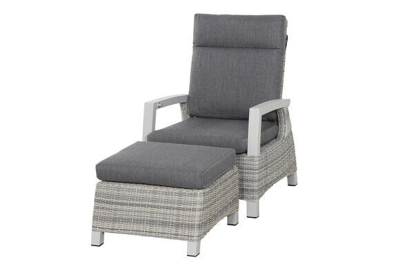 SIENA GARDEN Corido Loungehocker, Ice Grey, Alu / Gardino®-Geflecht, 61x63x45 Cm 9 SIENA GARDEN Corido Loungehocker, Ice Grey, Alu / Gardino®-Geflecht, 61x63x45 Cm - Image 7